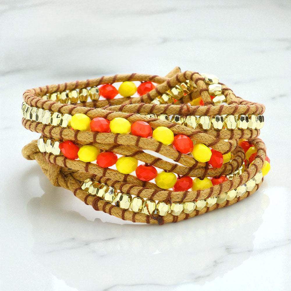 Beaded Wrap Bracelet - Madeline Love - Flyclothing LLC