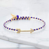 Stone Paved Arrow Pointed Cupid Charm Beaded Adjustable Bracelet - Madeline Love - Flyclothing LLC