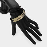 Leaf Twig Metal Bar Pointed Faux Suede Wrap Bracelet - Madeline Love - Flyclothing LLC
