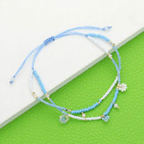 Flower Beaded Cinch Pull Tie Bracelet - Madeline Love - Flyclothing LLC