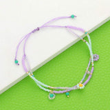 Flower Beaded Cinch Pull Tie Bracelet - Madeline Love - Flyclothing LLC