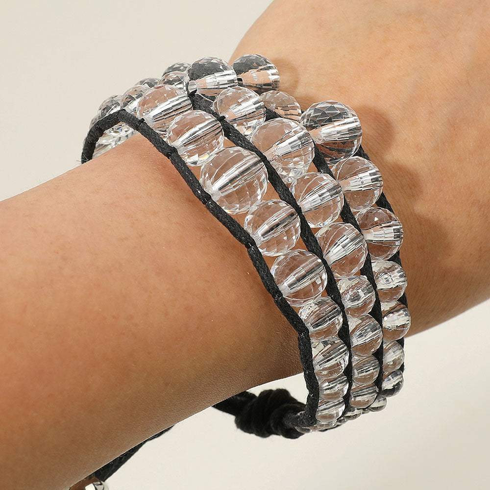 3-Line Glass Bead Adjustable Bracelet - Madeline Love - Flyclothing LLC