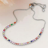 Round CZ Stone Bezel Adjustable Pull Tie Bracelet - Madeline Love - Flyclothing LLC