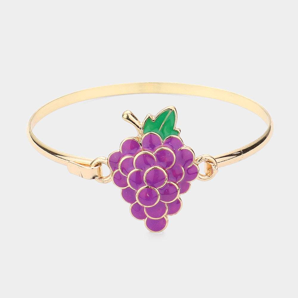 Enamel Metal Grape Hook Bracelet - Madeline Love - Flyclothing LLC