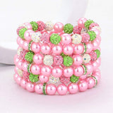 Pearl Shamballa Ball Beaded Adjustable Strand Bracelet - Madeline Love - Flyclothing LLC