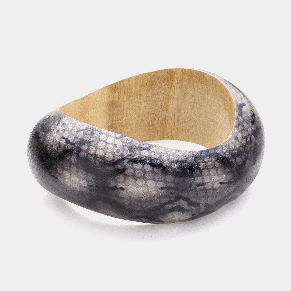 Snake Patterned Bangle Bracelet - Madeline Love - Flyclothing LLC