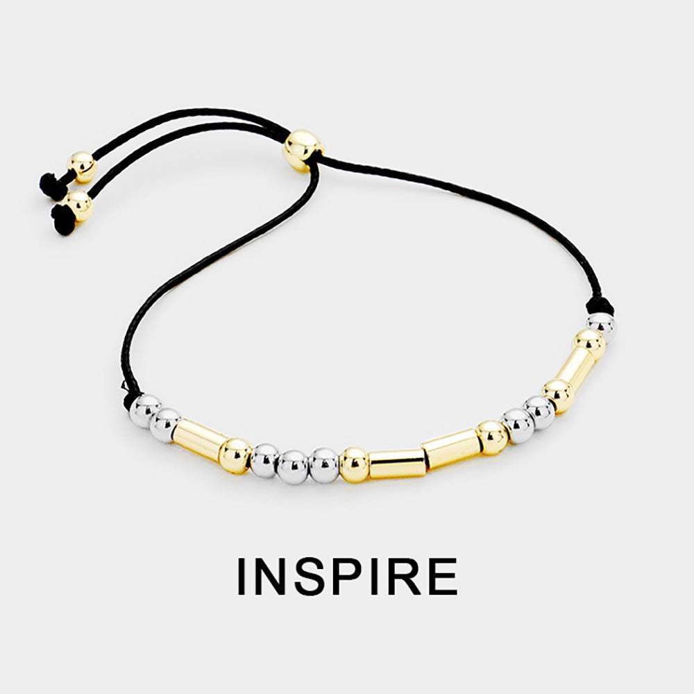INSPIRE Message Morse Code Adjustable Cinch Pull Tie Bracelet - Madeline Love - Flyclothing LLC