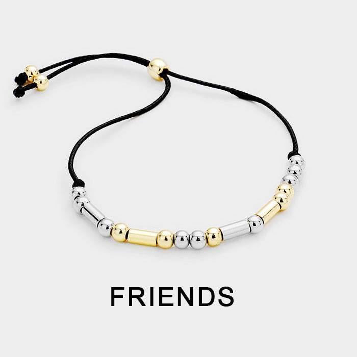 "Friends" Morse Code Cinch Bracelet - Madeline Love - Flyclothing LLC