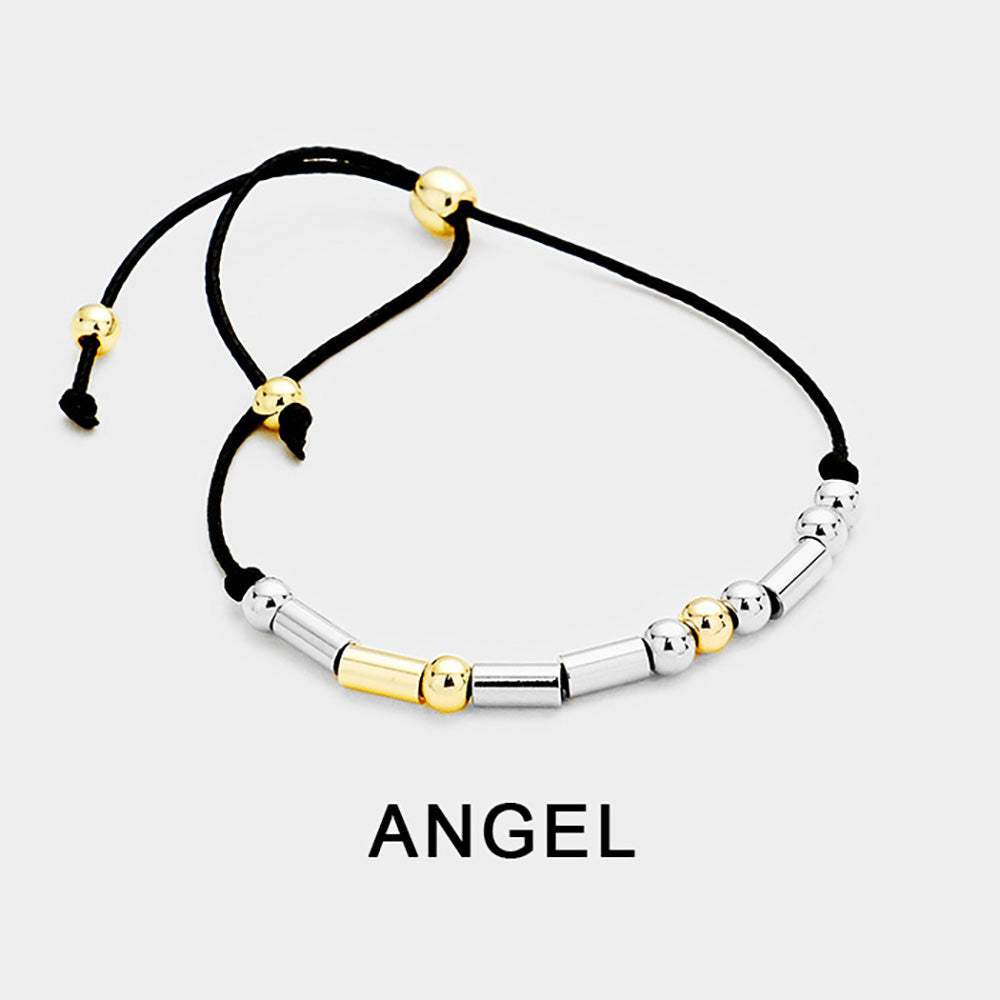 ANGEL Message Morse Code Adjustable Cinch Pull Tie Bracelet - Madeline Love - Flyclothing LLC