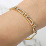 Geometric Rhinestone Pave Bracelet - Madeline Love - Flyclothing LLC