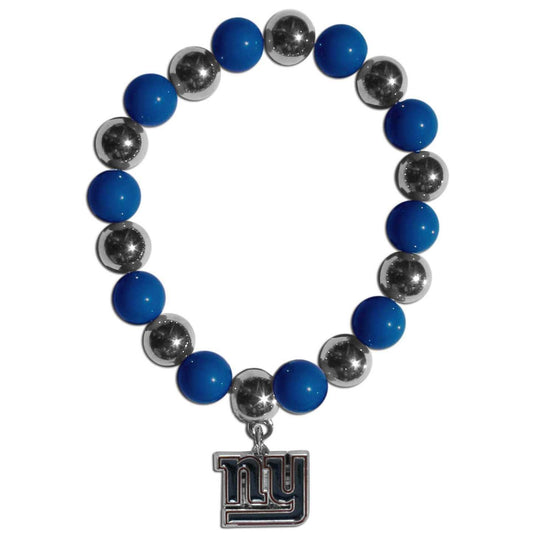 New York Giants Chrome Bead Bracelet - New York Giants - Flyclothing LLC