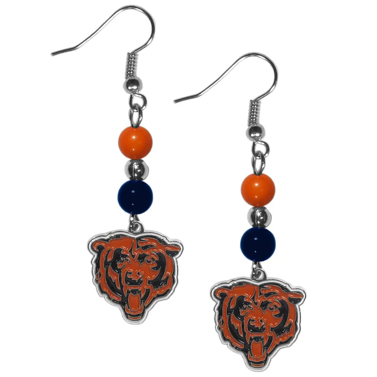 Chicago Bears Fan Bead Dangle Earrings - Chicago Bears - Flyclothing LLC