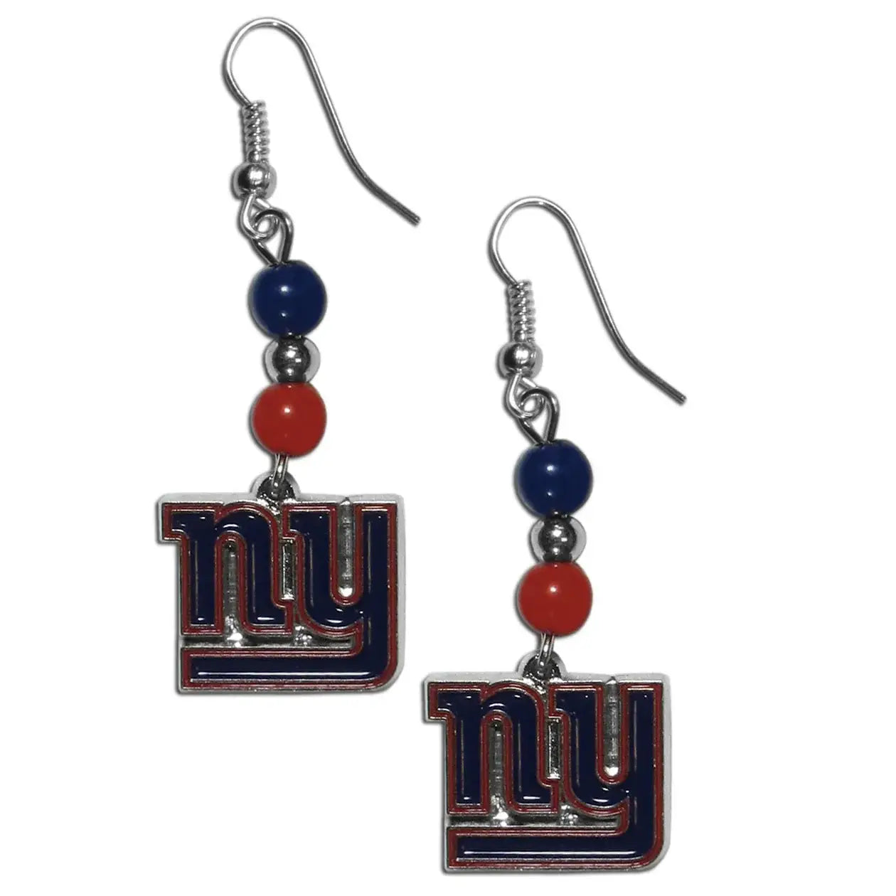 New York Giants Fan Bead Dangle Earrings - New York Giants - Flyclothing LLC
