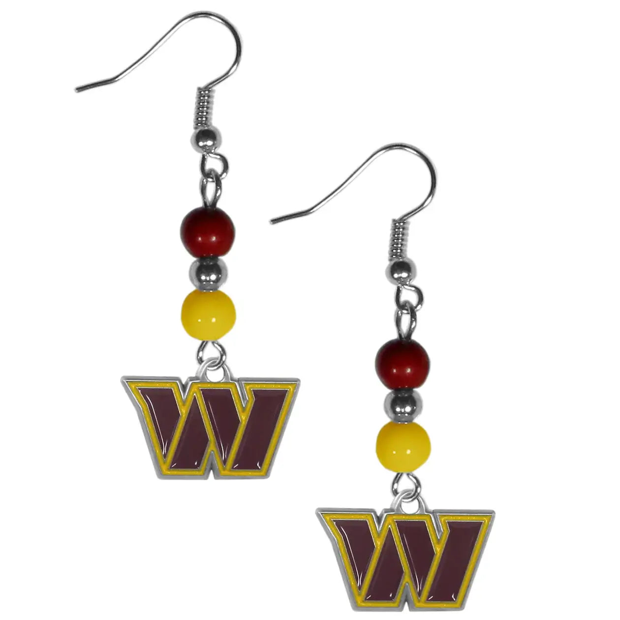 Washington Commanders Fan Bead Dangle Earrings - Washington Commanders - Flyclothing LLC