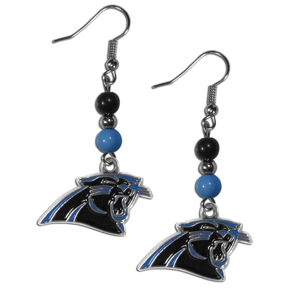 Carolina Panthers Fan Bead Dangle Earrings - Carolina Panthers - Flyclothing LLC
