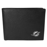 Miami Dolphins Leather Logo Bi-fold Wallet - Miami Dolphins