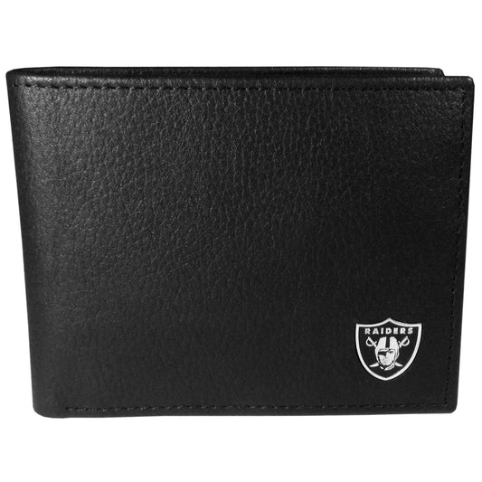 Las Vegas Raiders Leather Logo Bi-fold Wallet - Las Vegas Raiders