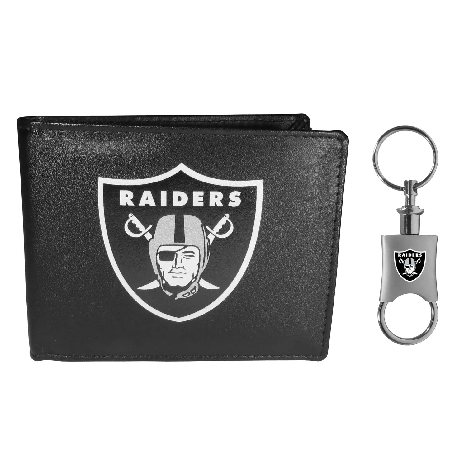 Las Vegas Raiders Bi-fold Wallet & Valet Key Chain - Las Vegas Raiders - Flyclothing LLC