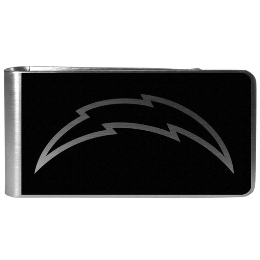 Los Angeles Chargers Black and Steel Money Clip - Los Angeles Chargers - Flyclothing LLC