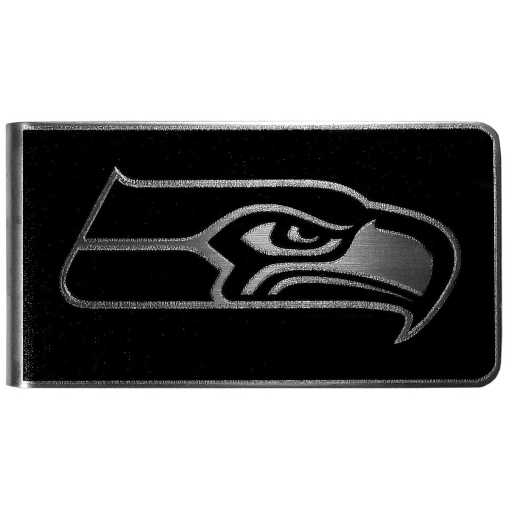 Seattle Seahawks Black and Steel Money Clip - Seattle Seahawks - Flyclothing LLC