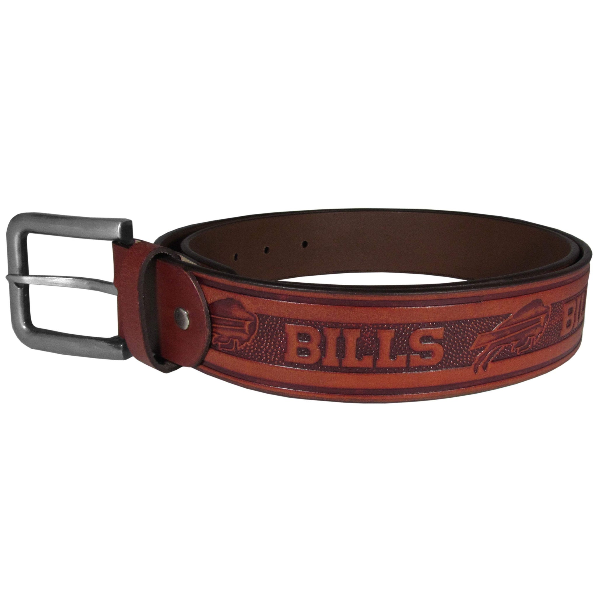 Buffalo Bills Leather Embossed Belt - Buffalo Bills - Flyclothing LLC