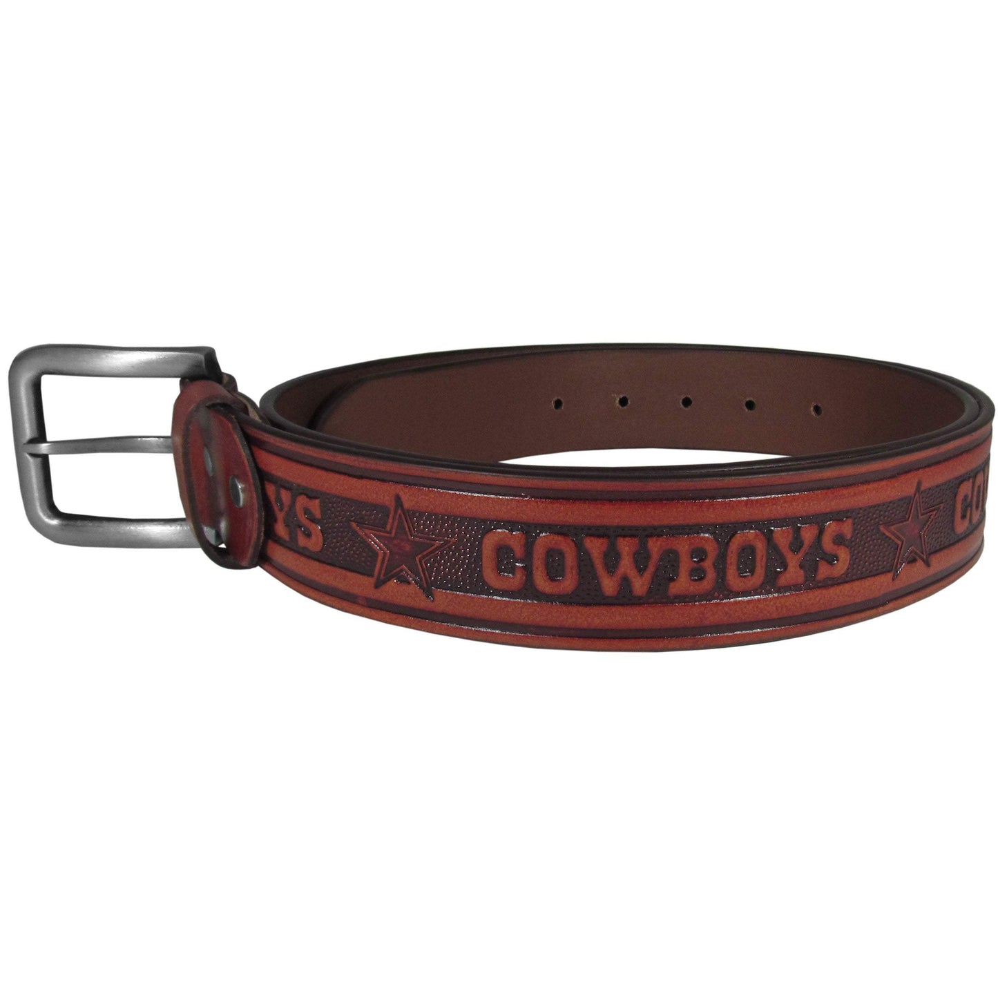 Dallas Cowboys Leather Embossed Belt - Dallas Cowboys - Flyclothing LLC