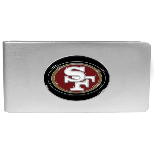 San Francisco 49ers Brushed Metal Money Clip - San Francisco 49ers - Flyclothing LLC