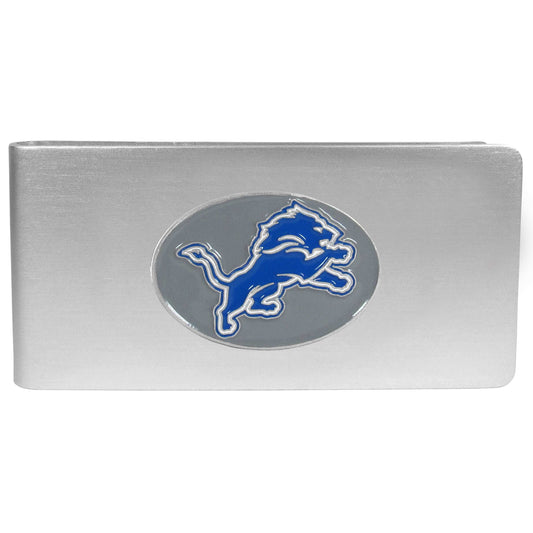 Detroit Lions Brushed Metal Money Clip - Detroit Lions - Flyclothing LLC
