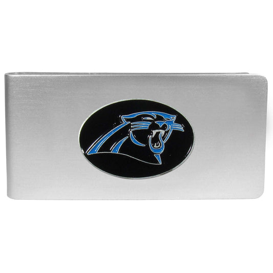 Carolina Panthers Brushed Metal Money Clip - Carolina Panthers - Flyclothing LLC
