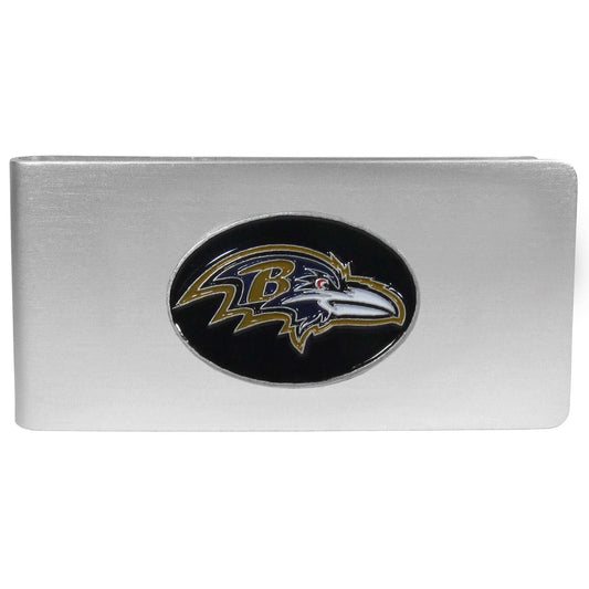 Baltimore Ravens Brushed Metal Money Clip - Baltimore Ravens - Flyclothing LLC