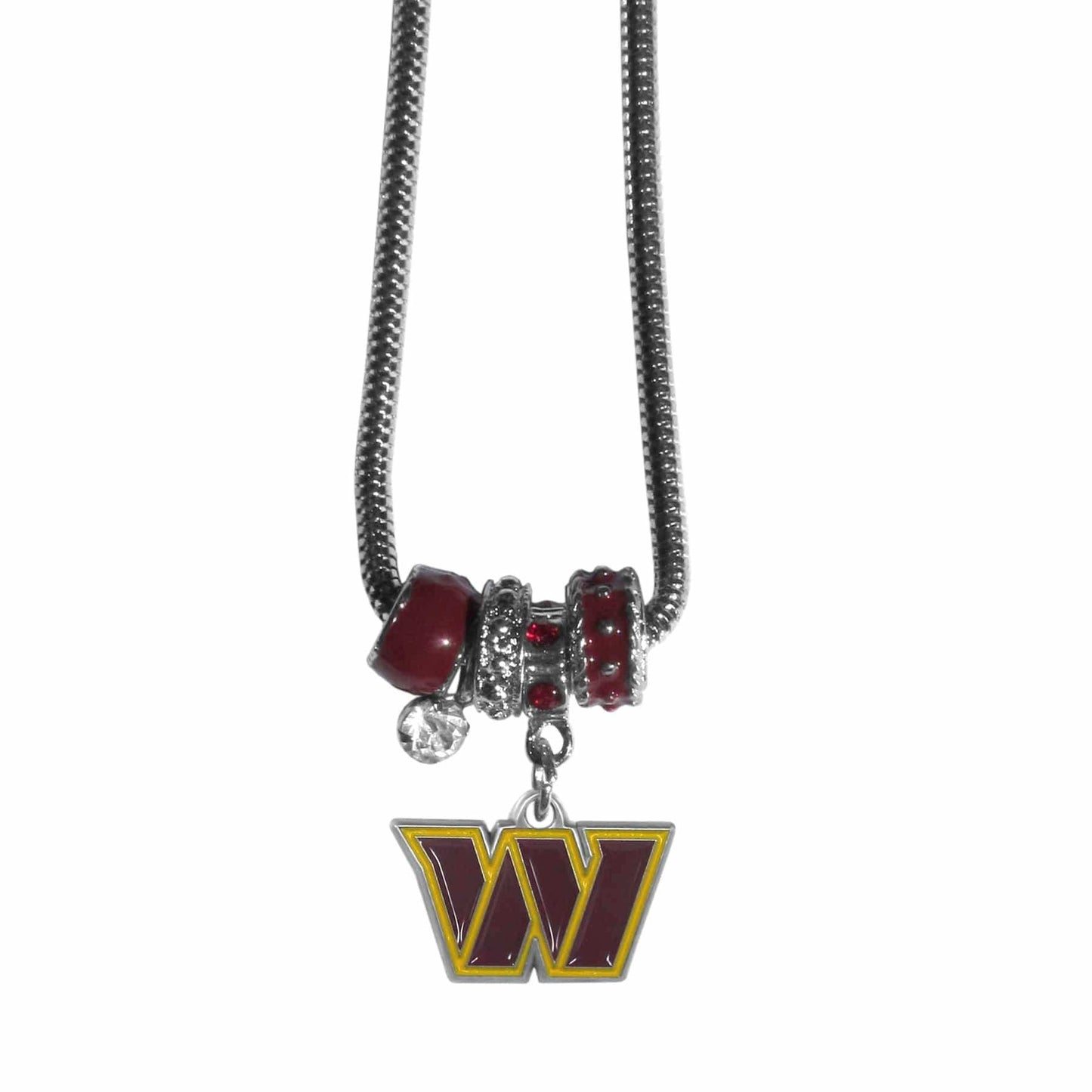 Washington Commanders Euro Bead Necklace - Siskiyou Buckle - Flyclothing LLC
