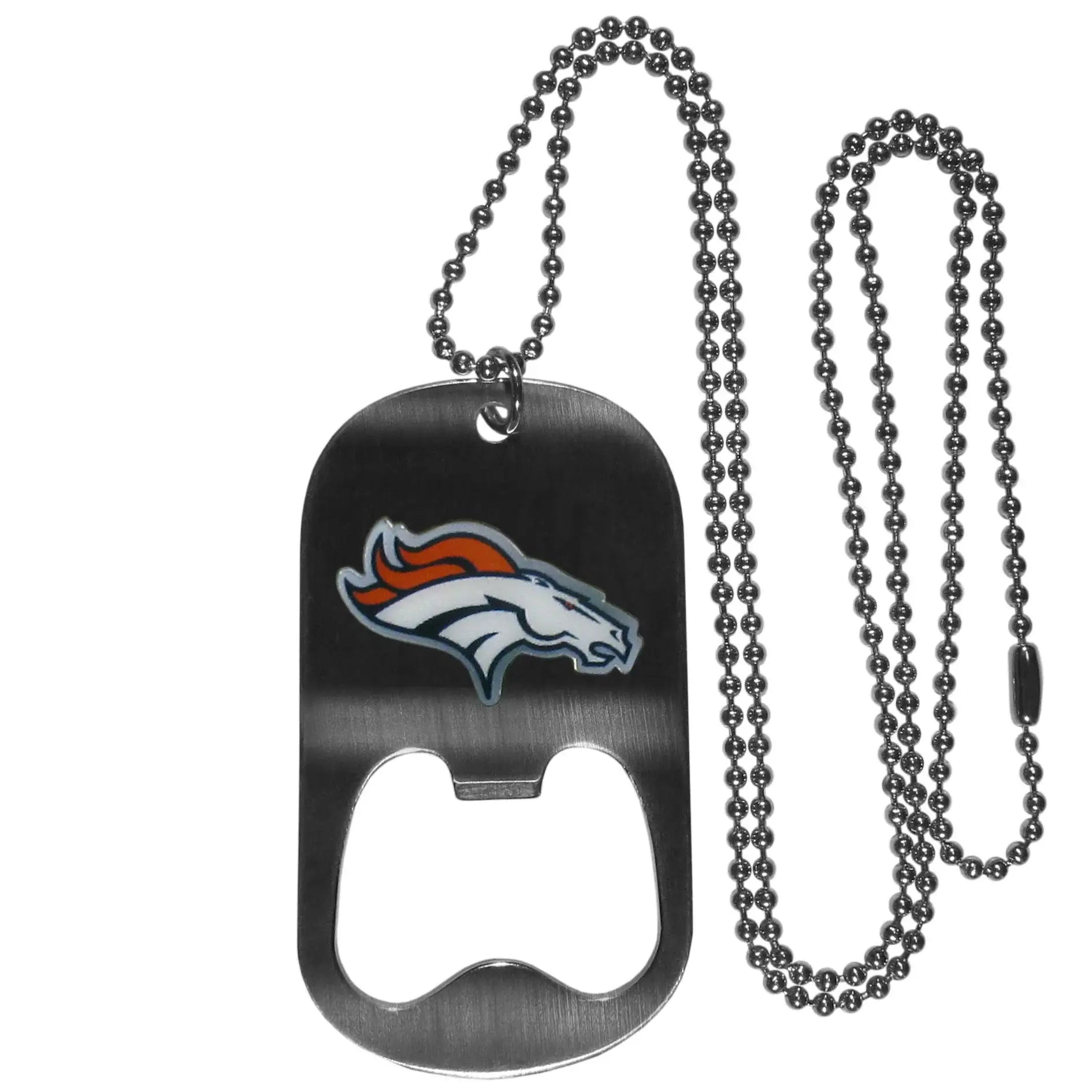 Denver Broncos Bottle Opener Tag Necklace - Denver Broncos - Flyclothing LLC