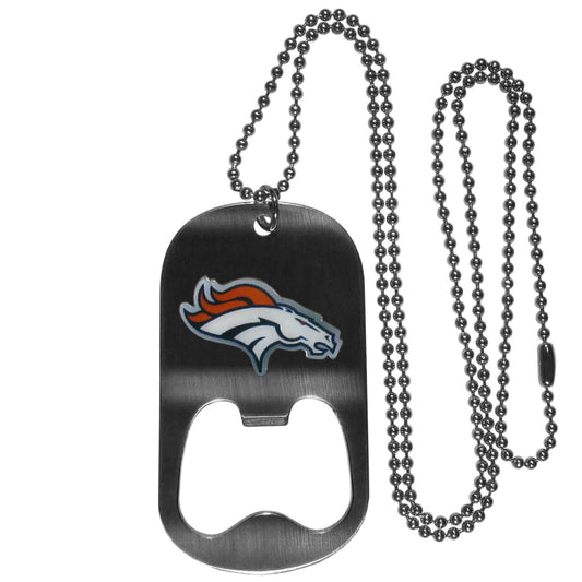 Denver Broncos Bottle Opener Tag Necklace - Denver Broncos - Flyclothing LLC