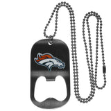 Denver Broncos Bottle Opener Tag Necklace - Denver Broncos - Flyclothing LLC