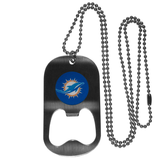 Miami Dolphins Bottle Opener Tag Necklace - Miami Dolphins - Flyclothing LLC