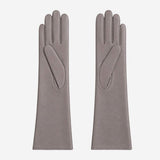Leonora (grey) - Italian cashmere lined 6-button length leather gloves