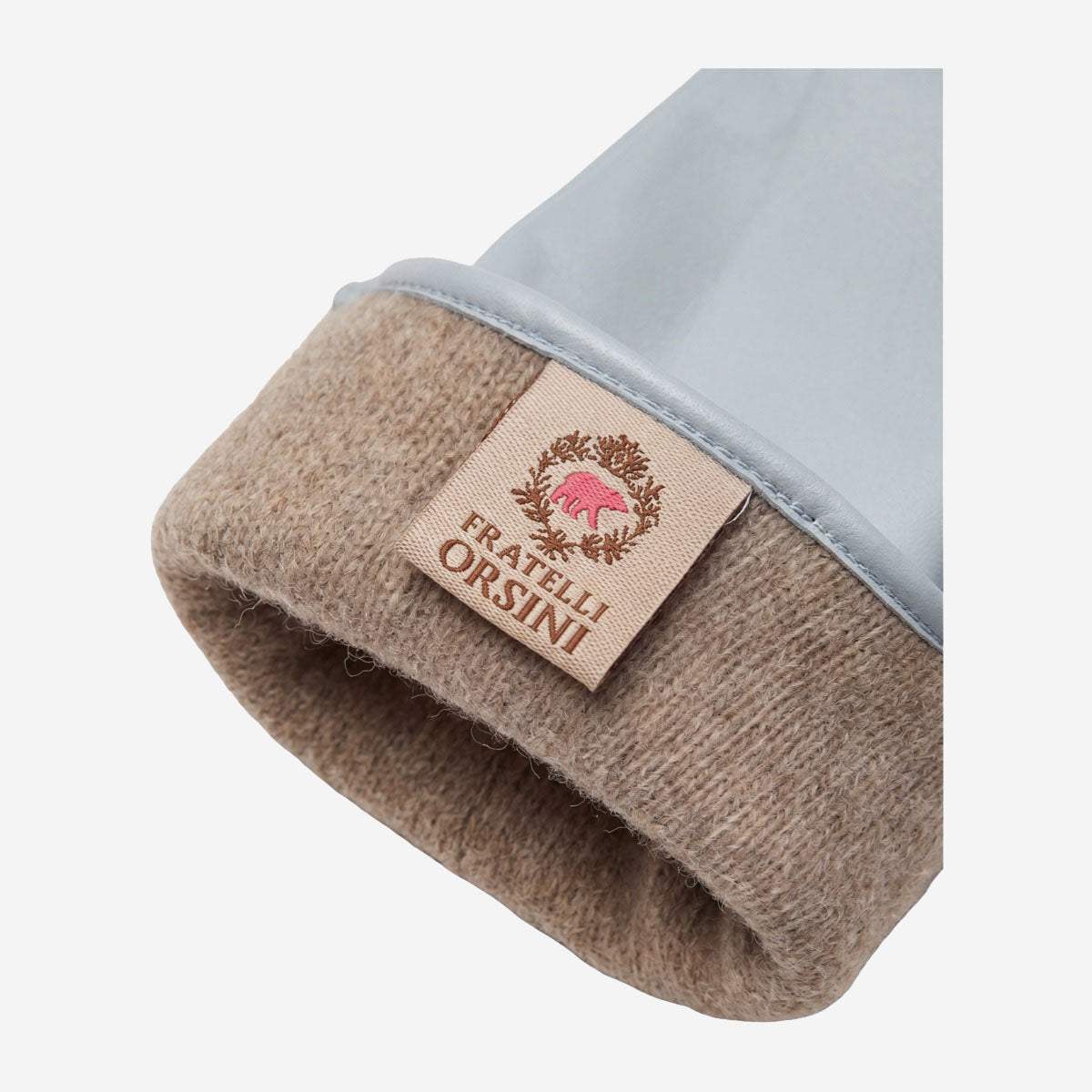 Leonora (sky) - Italian cashmere lined 6-button length leather gloves