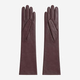 Leonora (dark brown) - Italian "8 button length" cashmere lined leather gloves