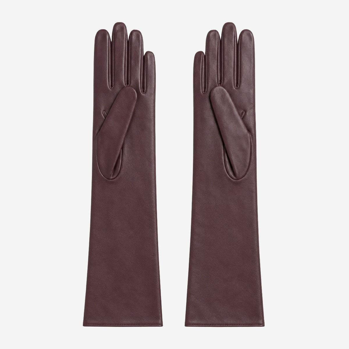 Leonora (dark brown) - Italian "8 button length" cashmere lined leather gloves