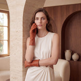 FC04 (cognac) - Women's Italian cashmere lined leather gloves