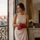 FC04 (deep red) - Women's Italian cashmere lined leather gloves - Leather Gloves Online - Flyclothing LLC