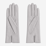 FC04 (grey) - Women's Italian cashmere lined leather gloves