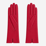 FC04 (deep red) - Women's Italian cashmere lined leather gloves - Leather Gloves Online - Flyclothing LLC