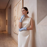 FC04 (sky) - Women's Italian cashmere lined leather gloves - Leather Gloves Online - Flyclothing LLC