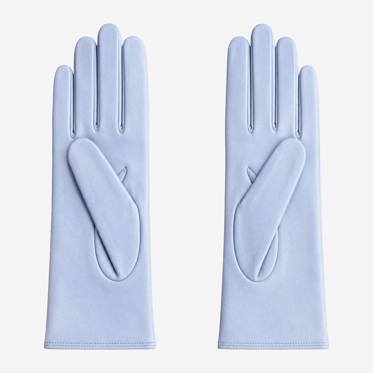 Leonora (sky) - Italian cashmere lined 6-button length leather gloves
