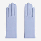 Leonora (sky) - Italian cashmere lined 6-button length leather gloves