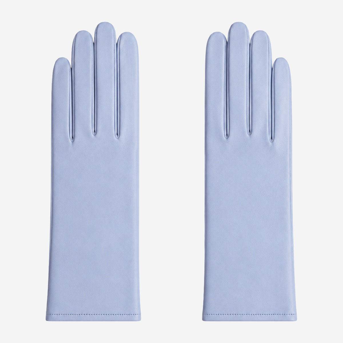 Leonora (sky) - Italian cashmere lined 6-button length leather gloves