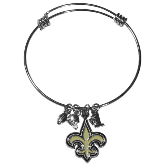 New Orleans Saints Charm Bangle Bracelet - New Orleans Saints - Flyclothing LLC