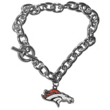 Denver Broncos Charm Chain Bracelet - Denver Broncos - Flyclothing LLC