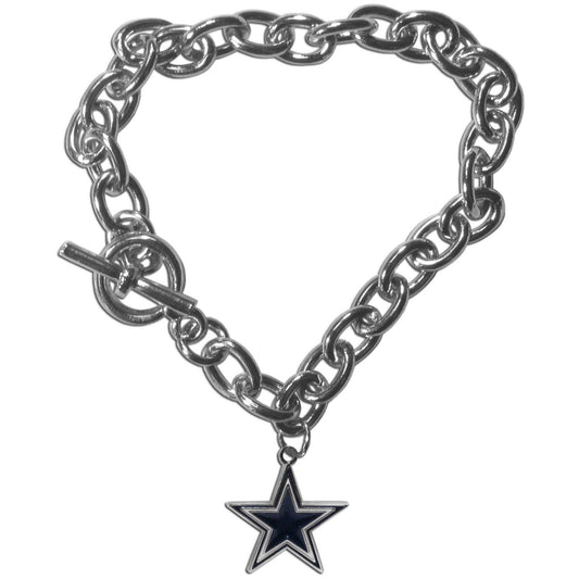 Dallas Cowboys Charm Chain Bracelet - Dallas Cowboys - Flyclothing LLC